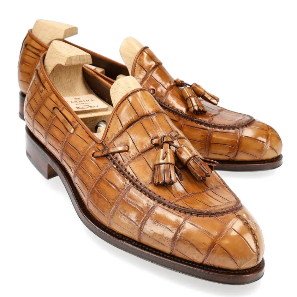 ALLIGATOR TASSEL LOAFERS 734 FOREST | Carmina Discount