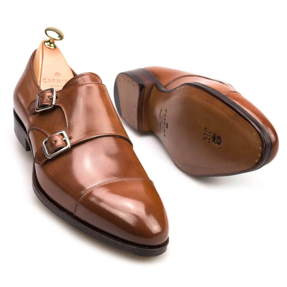 CORDOVAN DOUBLE MONK STRAP 80250 INCA | Carmina Sale