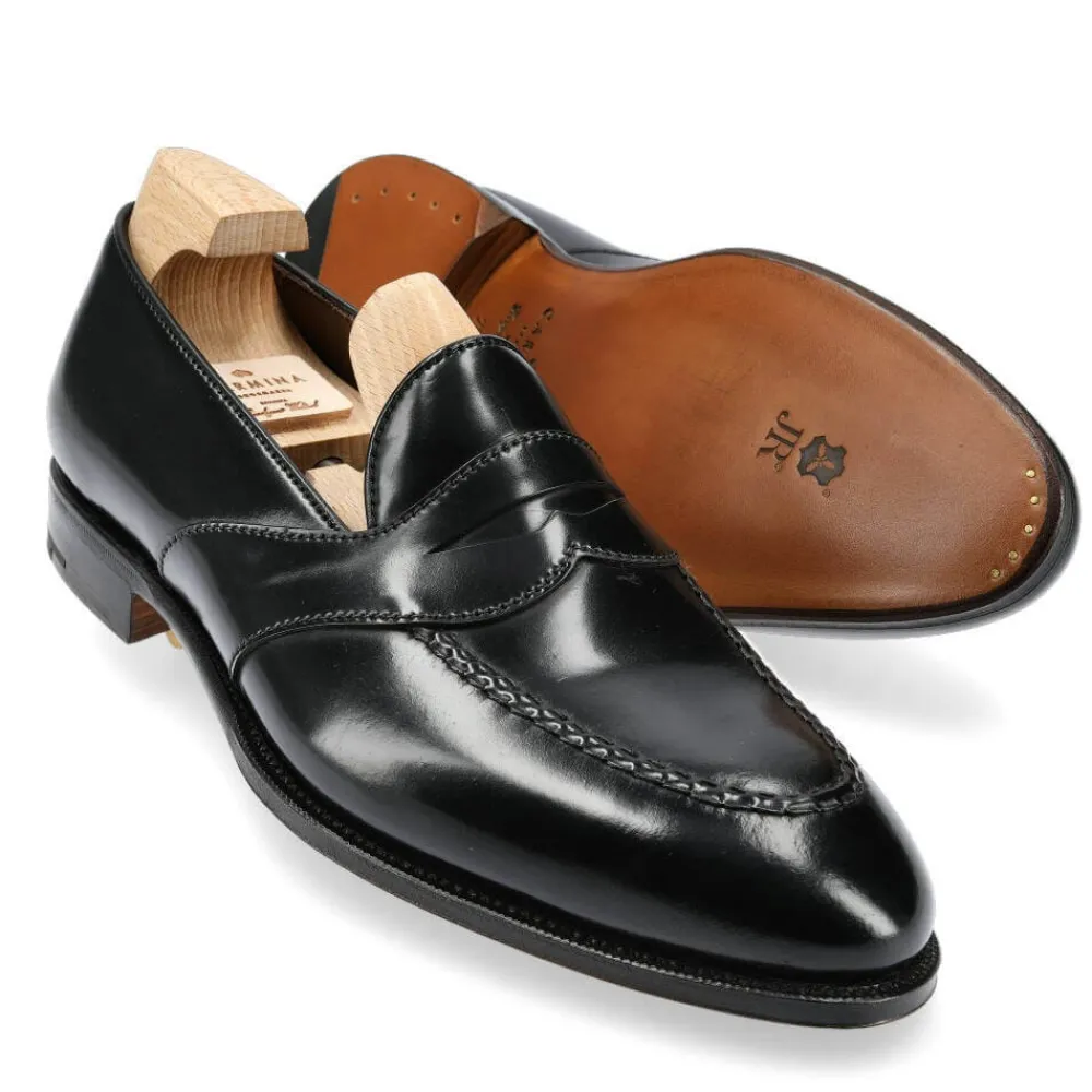 CORDOVAN FULL STRAP LOAFERS 80372 UETAM EE | Carmina Online