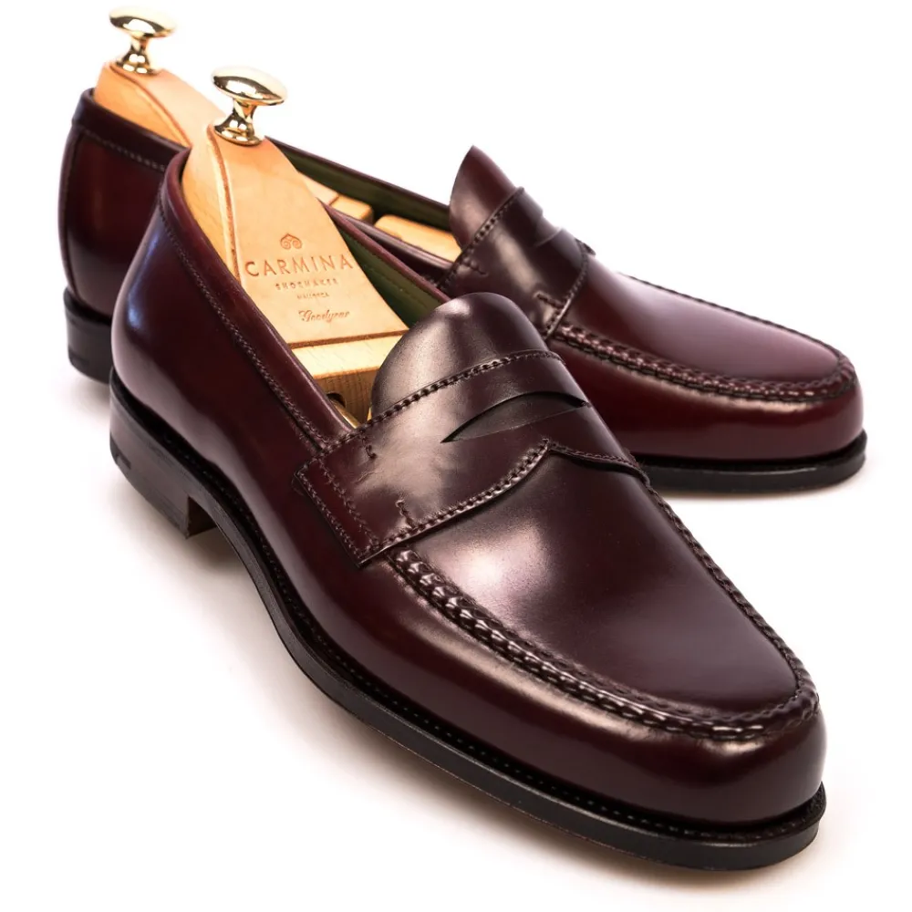 CORDOVAN PENNY LOAFERS 80440 PINA | Carmina New