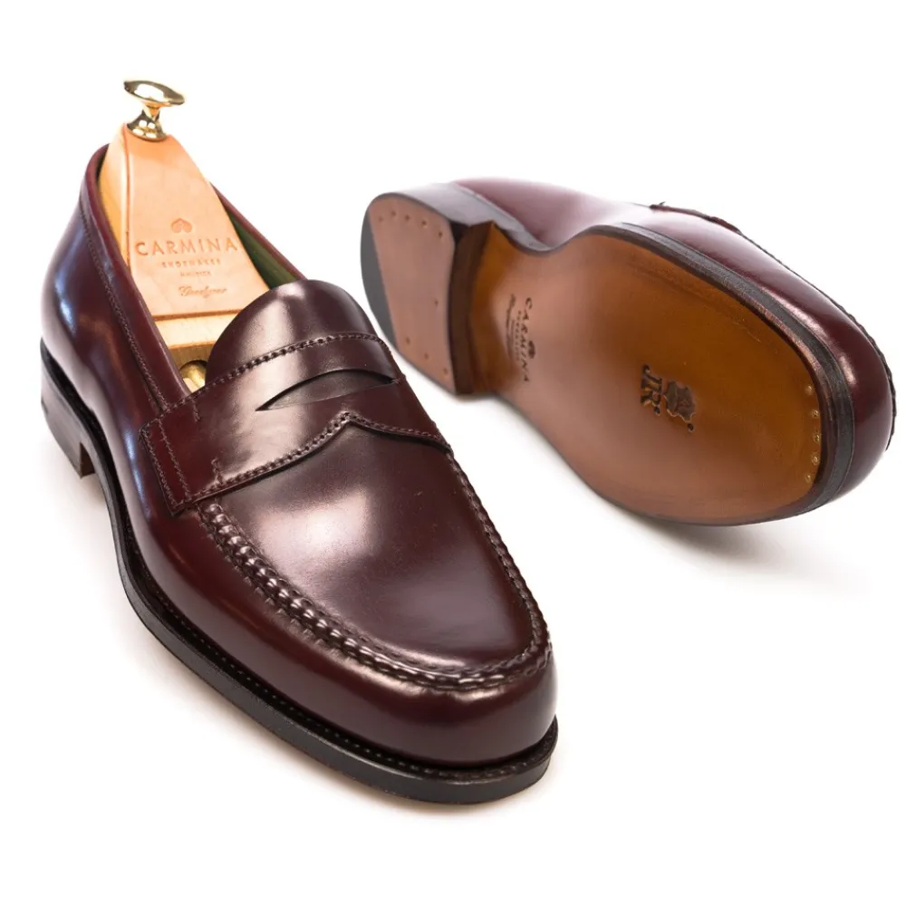 CORDOVAN PENNY LOAFERS 80440 PINA | Carmina New