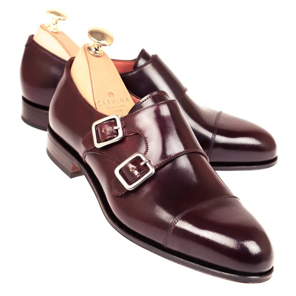 CORDOVAN WOMEN DOUBLE MONK STRAP 1645 MADISON | Carmina Flash Sale