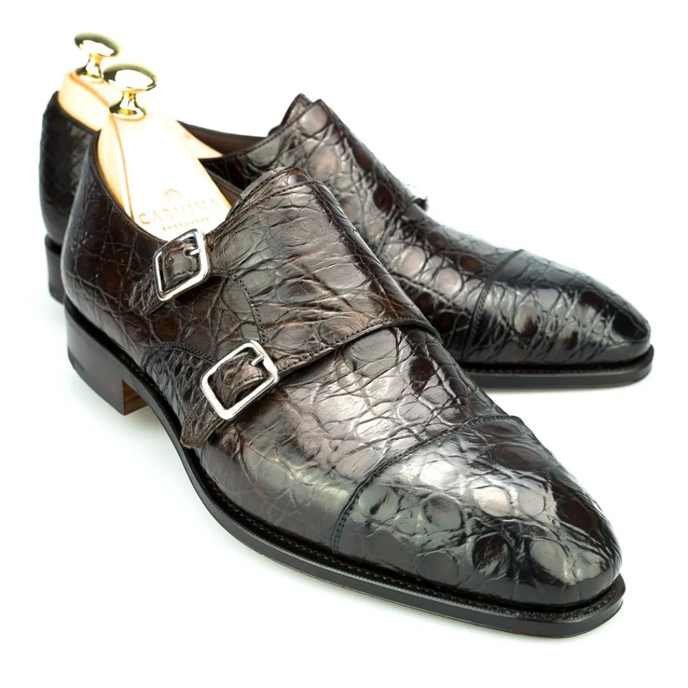 CROCODILE DOUBLE MONK SHOES 10003 | Carmina Online