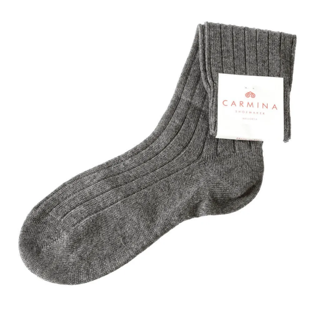 Grey wool and cashmere socks | Carmina Outlet