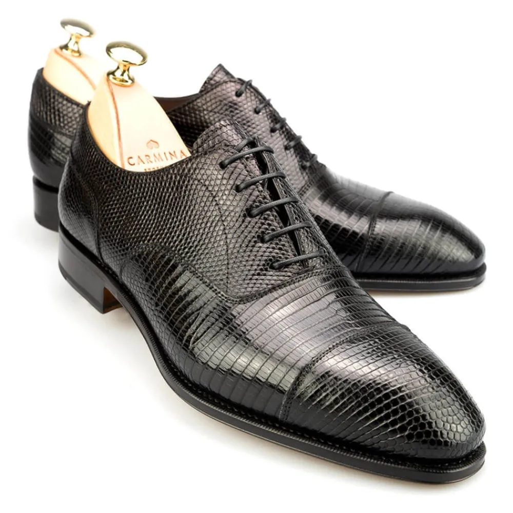 LIZARD CAP TOE OXFORDS 80197 SIMPSON | Carmina Flash Sale