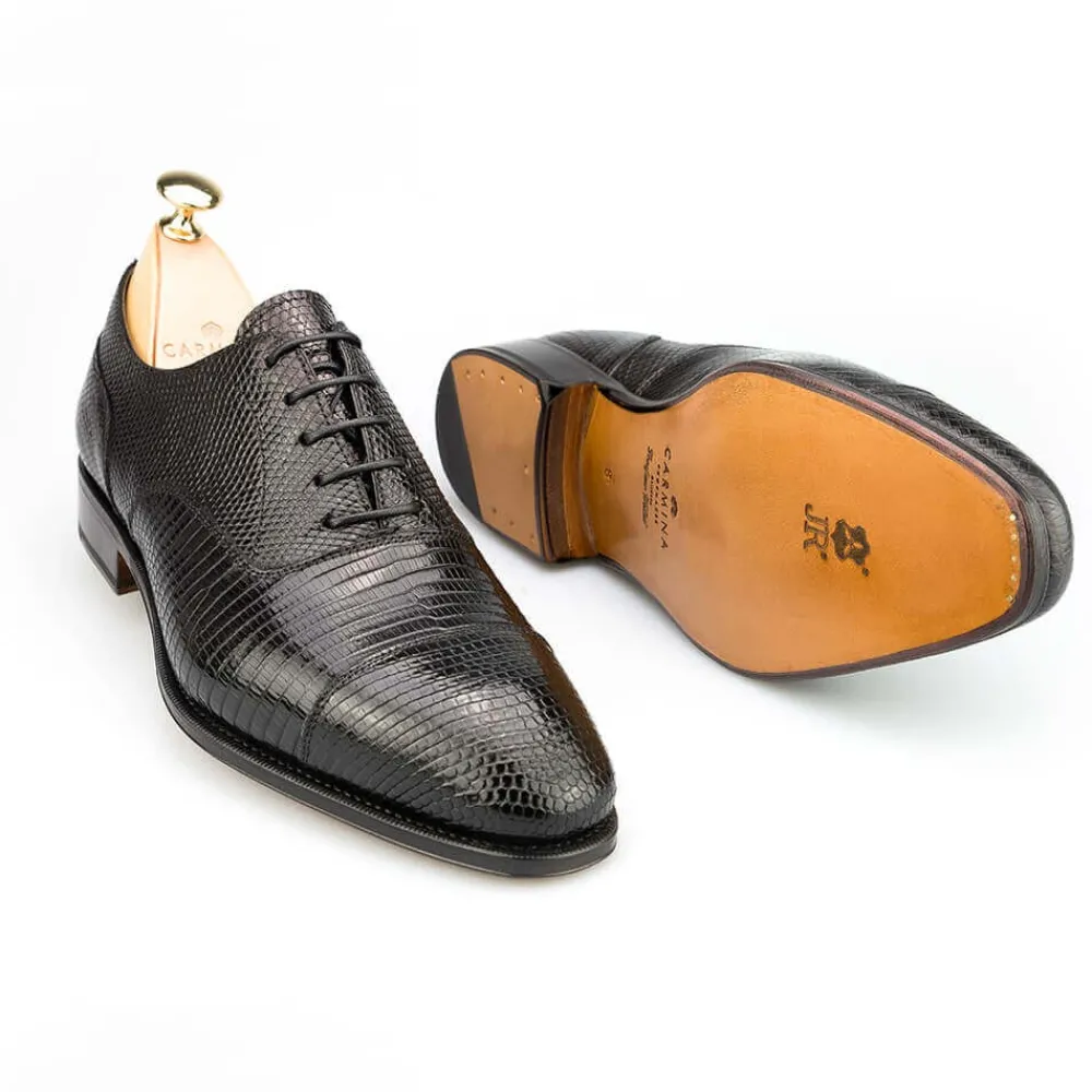 LIZARD CAP TOE OXFORDS 80197 SIMPSON | Carmina Flash Sale