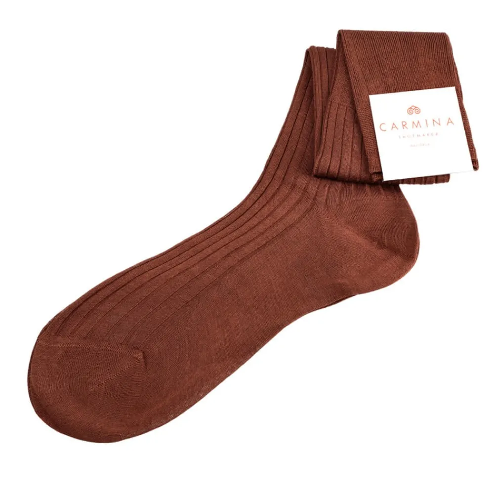 LONG MEDIUM BROWN SOCKS | Carmina New