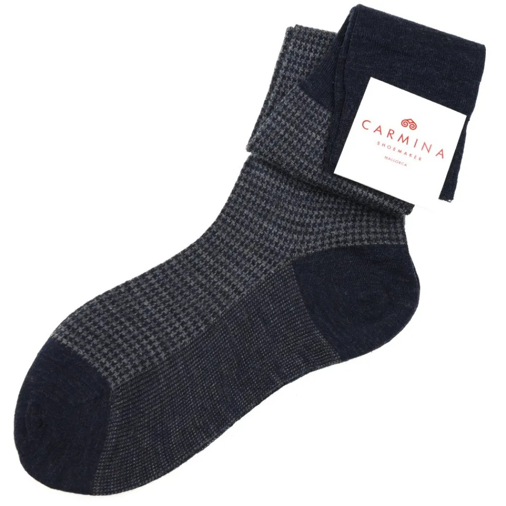 Long navy and grey socks | Carmina Store