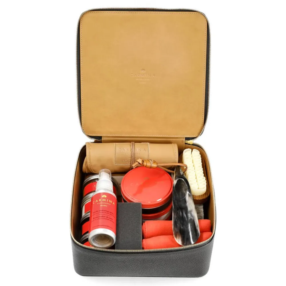 LUXURY SHOE CARE KIT FOR BROWN CALF LEATHER | Carmina Hot