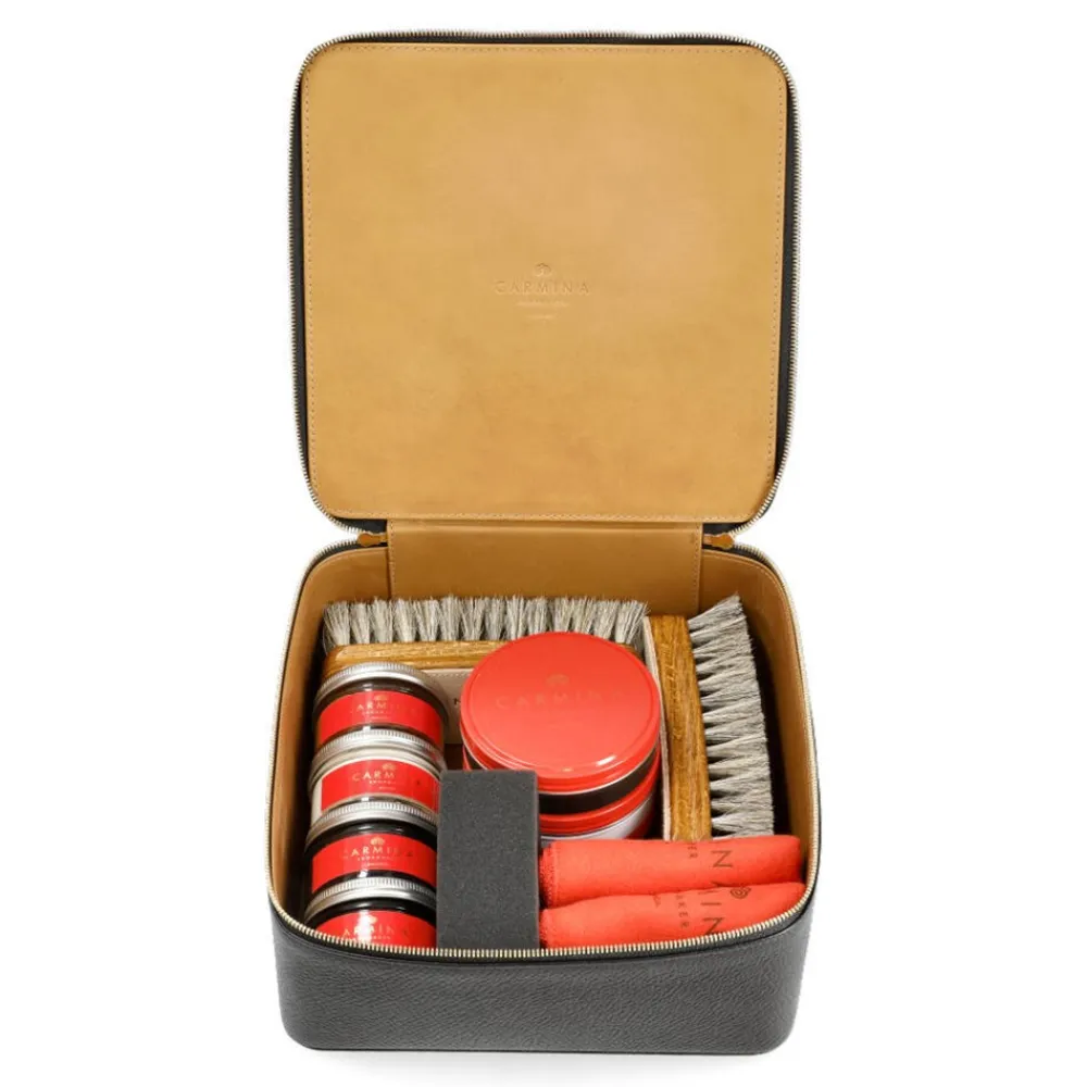 LUXURY SHOE CARE KIT FOR BROWN CALF LEATHER | Carmina Hot