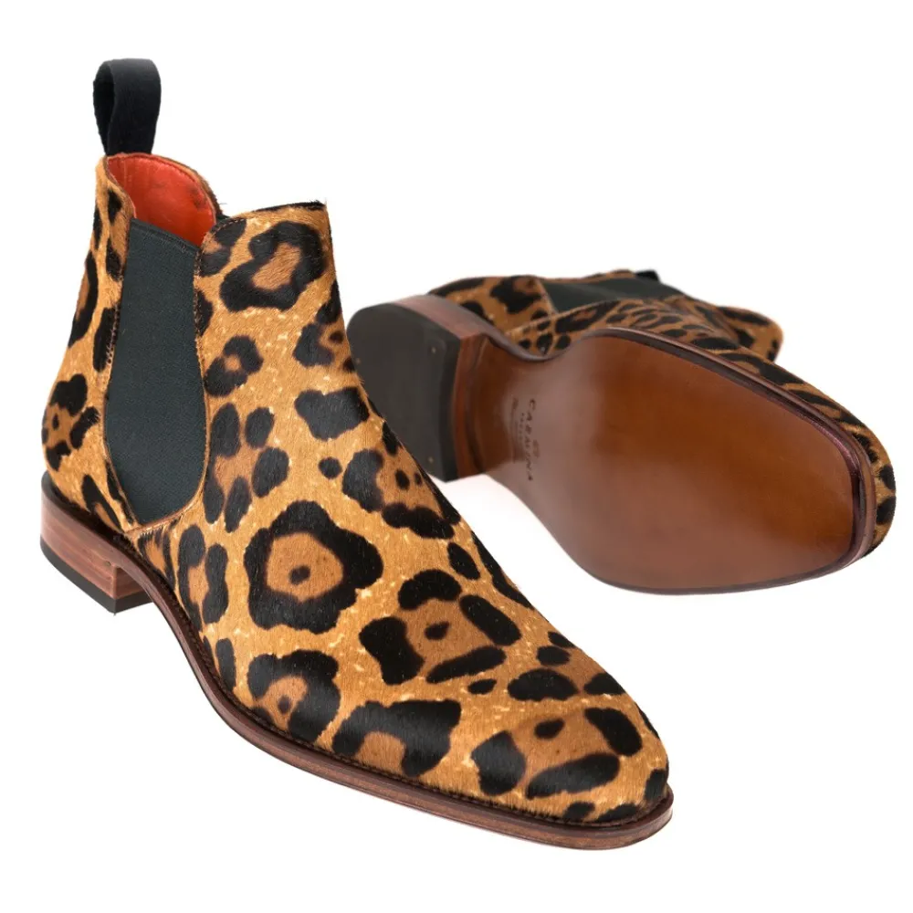 PONY LEOPARD CHELSEA BOOTS 1208 HILLS | Carmina Shop