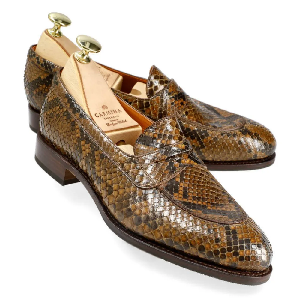 PYTHON WOMEN'S PENNY LOAFERS 1875 MADISON | Carmina Best