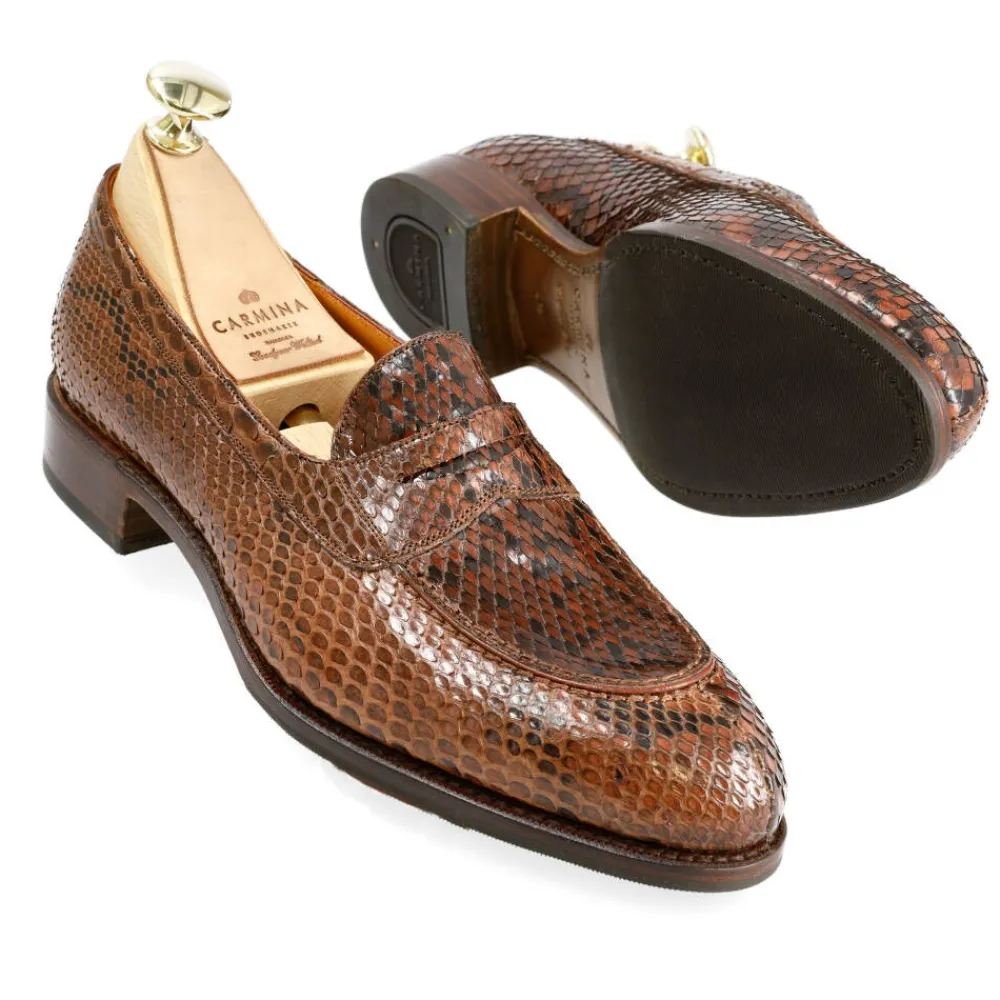 PYTHON WOMEN'S PENNY LOAFERS 1875 MADISON | Carmina Cheap