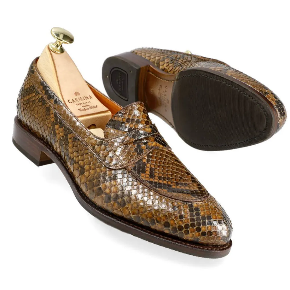 PYTHON WOMEN'S PENNY LOAFERS 1875 MADISON | Carmina Best