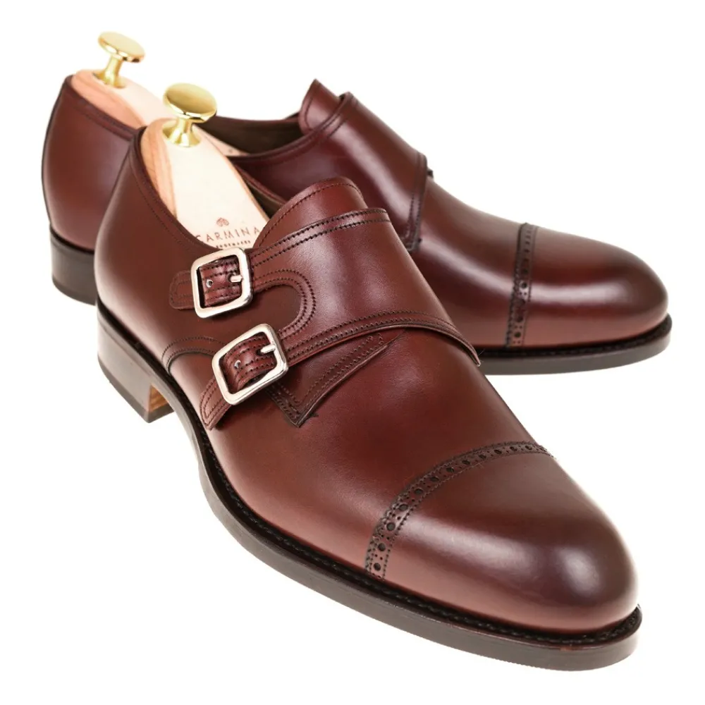 SEMI BROGUE DOUBLE MONK STRAP 80476 ROBERT | Carmina Best Sale