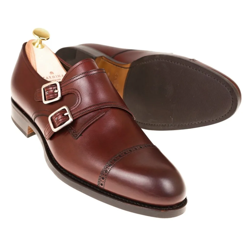 SEMI BROGUE DOUBLE MONK STRAP 80476 ROBERT | Carmina Best Sale