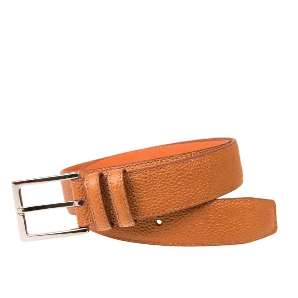 TAN KARAGRAIN BELT | Carmina Best Sale