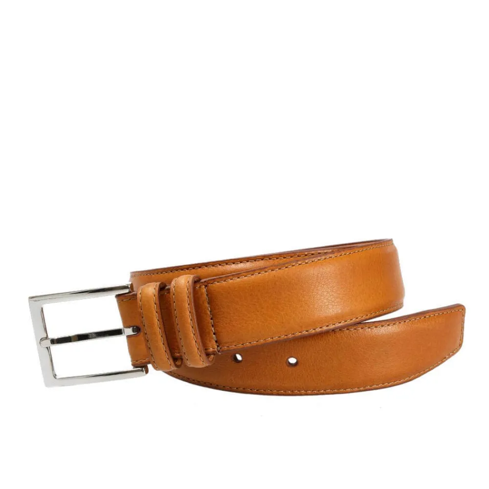 TAN RUSTICALF BELT | Carmina Outlet